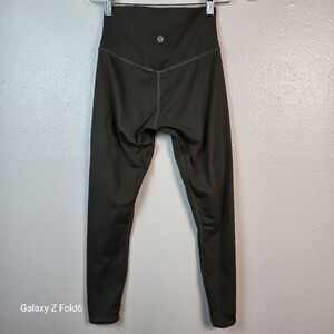 Lululemon Olive Green‎ High Rise Leggings Size 4 (Based on Measurements) Yoga